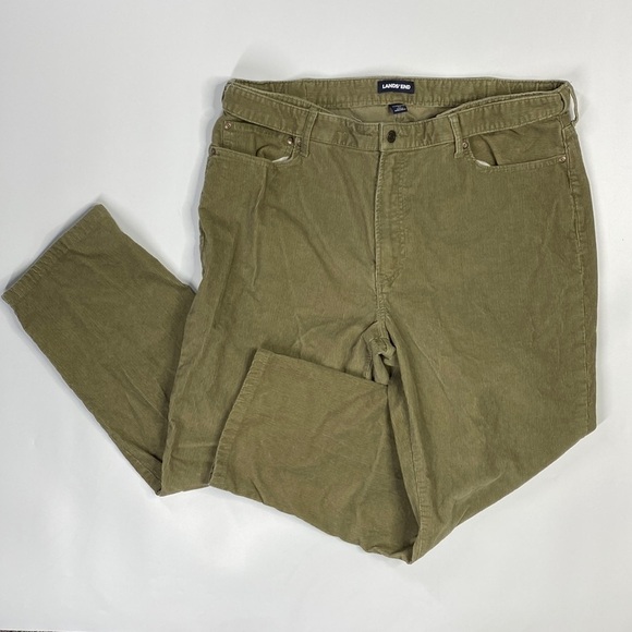 Lands' End Comfort Waist 5 Pocket Corduroy Pant Tan Beige 501619 Size 40x28 - Picture 1 of 13